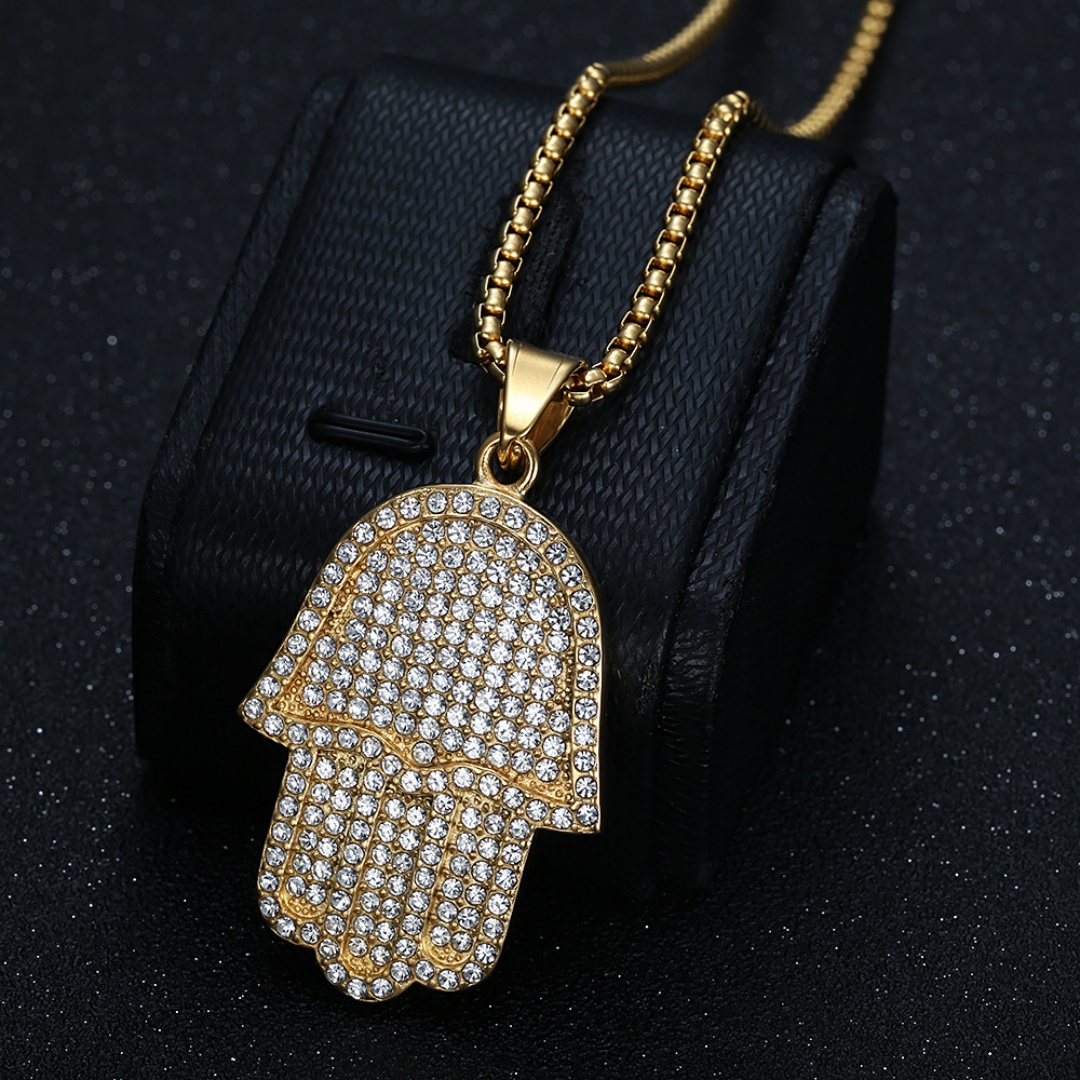 Hip Hop Iced Out Hamsa Hand of - Tulsi Holy Basil recension och pris