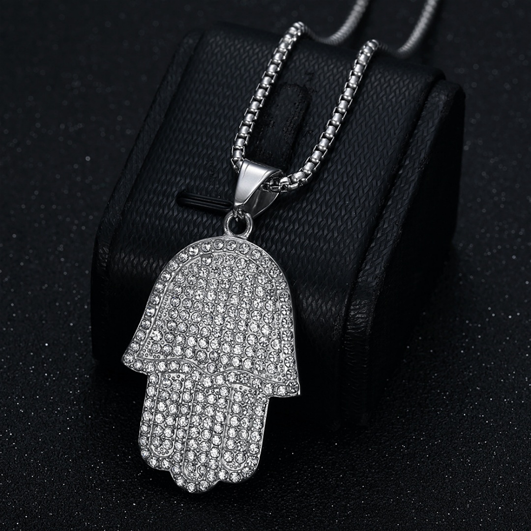 Hip Hop Iced Out Hamsa Hand of - Tulsi Holy Basil recension och pris