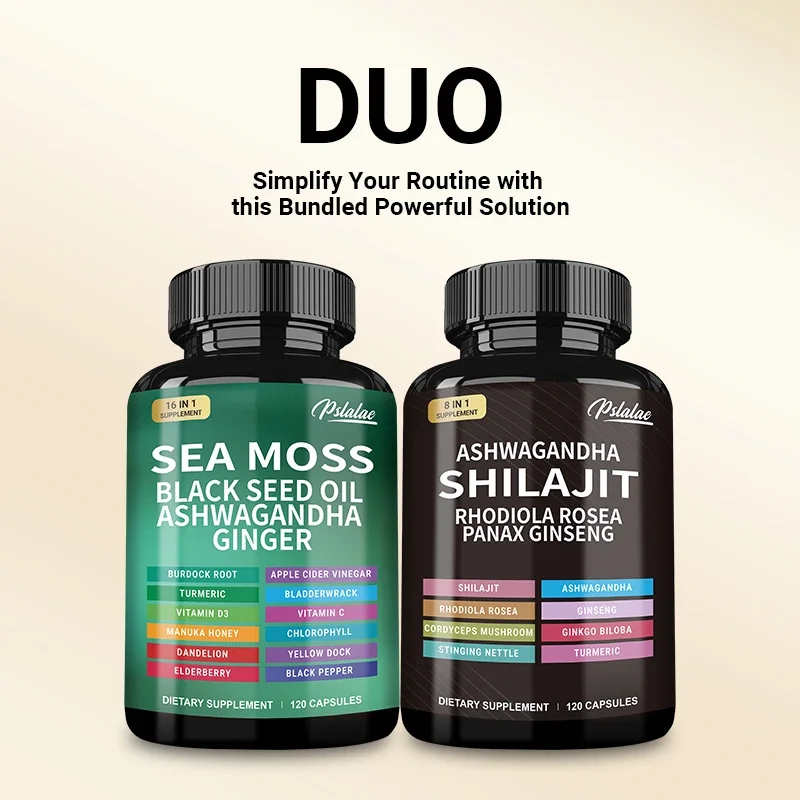Shilajit + Sea Moss Capsules - - Tulsi Holy Basil recension och pris