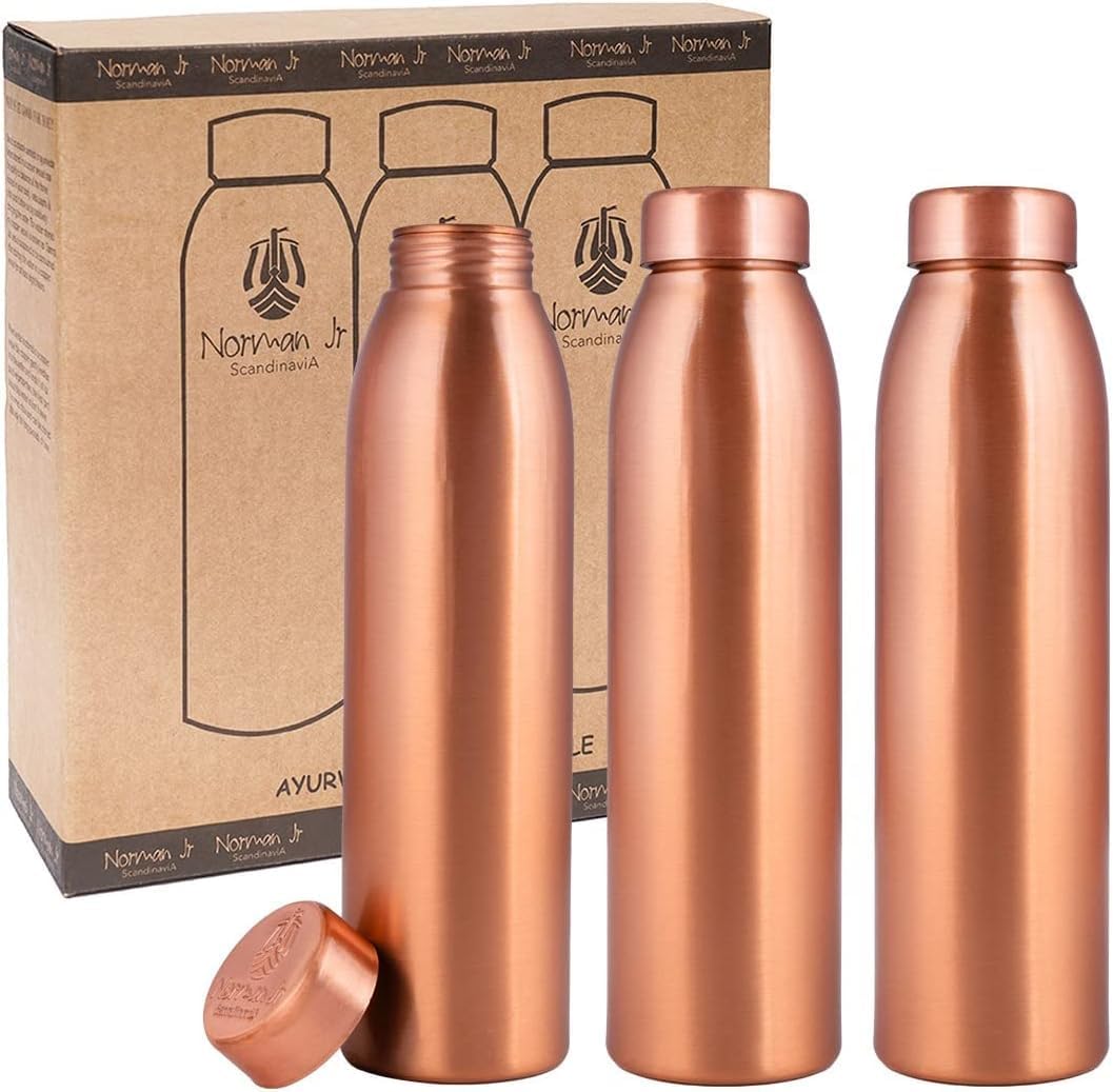 Pure Copper Water Bottle Set o - Ayurvedic & Herbal Wellness Kits recension och pris