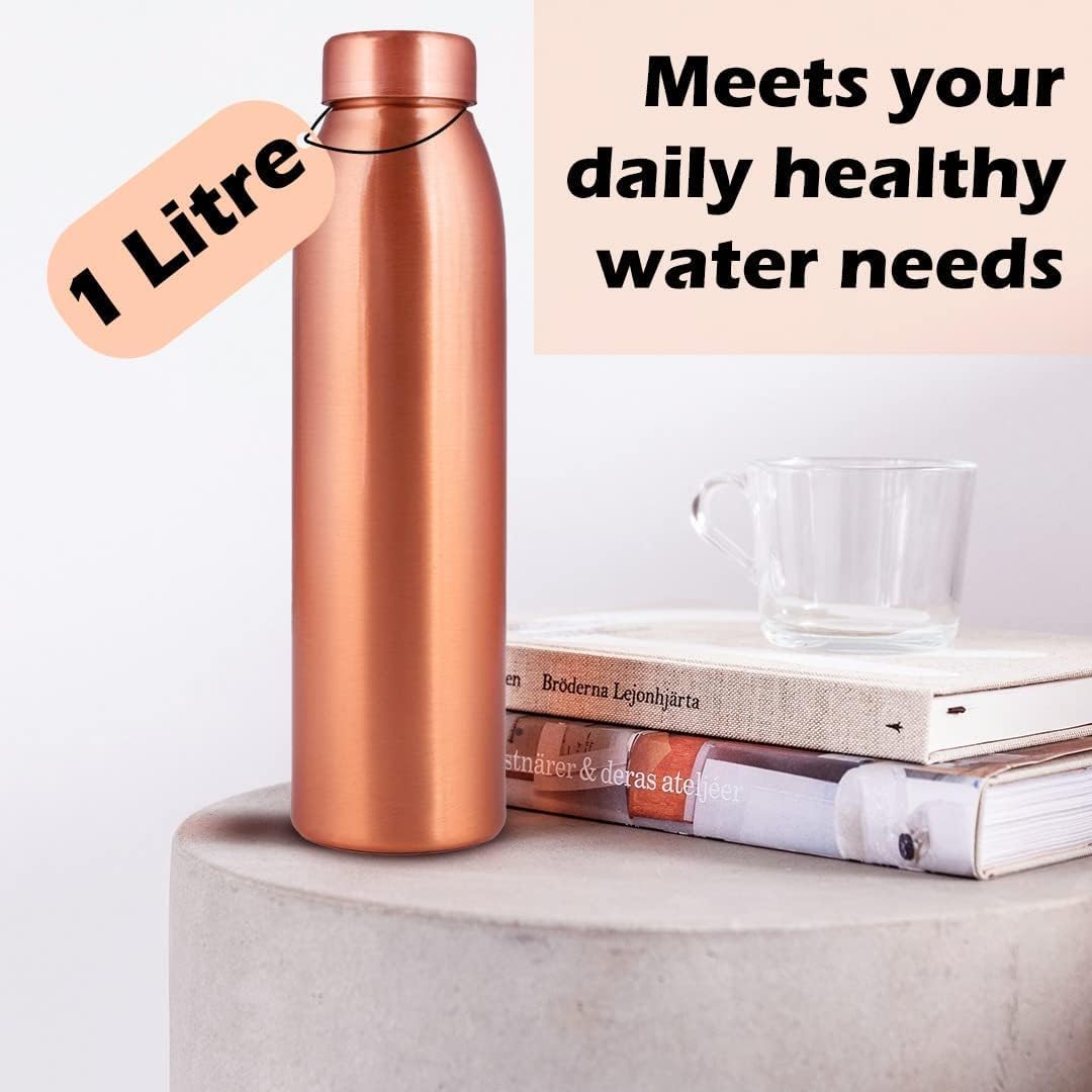 Pure Copper Water Bottle Set o - Ayurvedic & Herbal Wellness Kits recension och pris