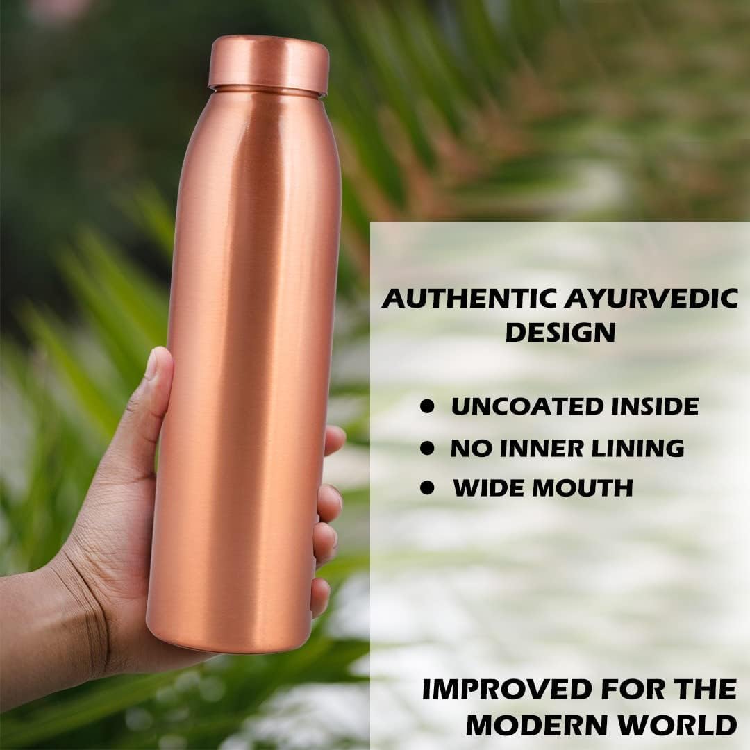 Pure Copper Water Bottle Set o - Ayurvedic & Herbal Wellness Kits recension och pris