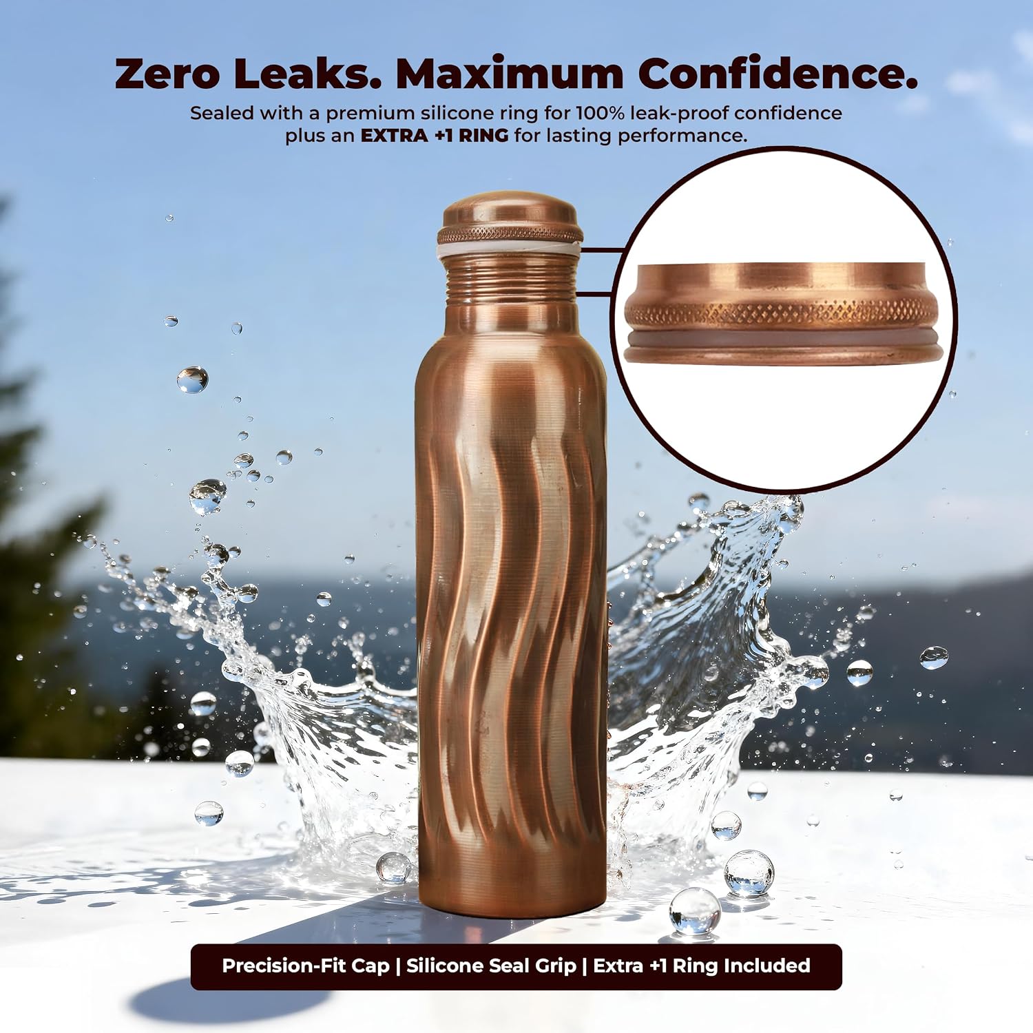 Antique Copper Water Bottles 1 - Ayurvedic & Herbal Wellness Kits recension och pris