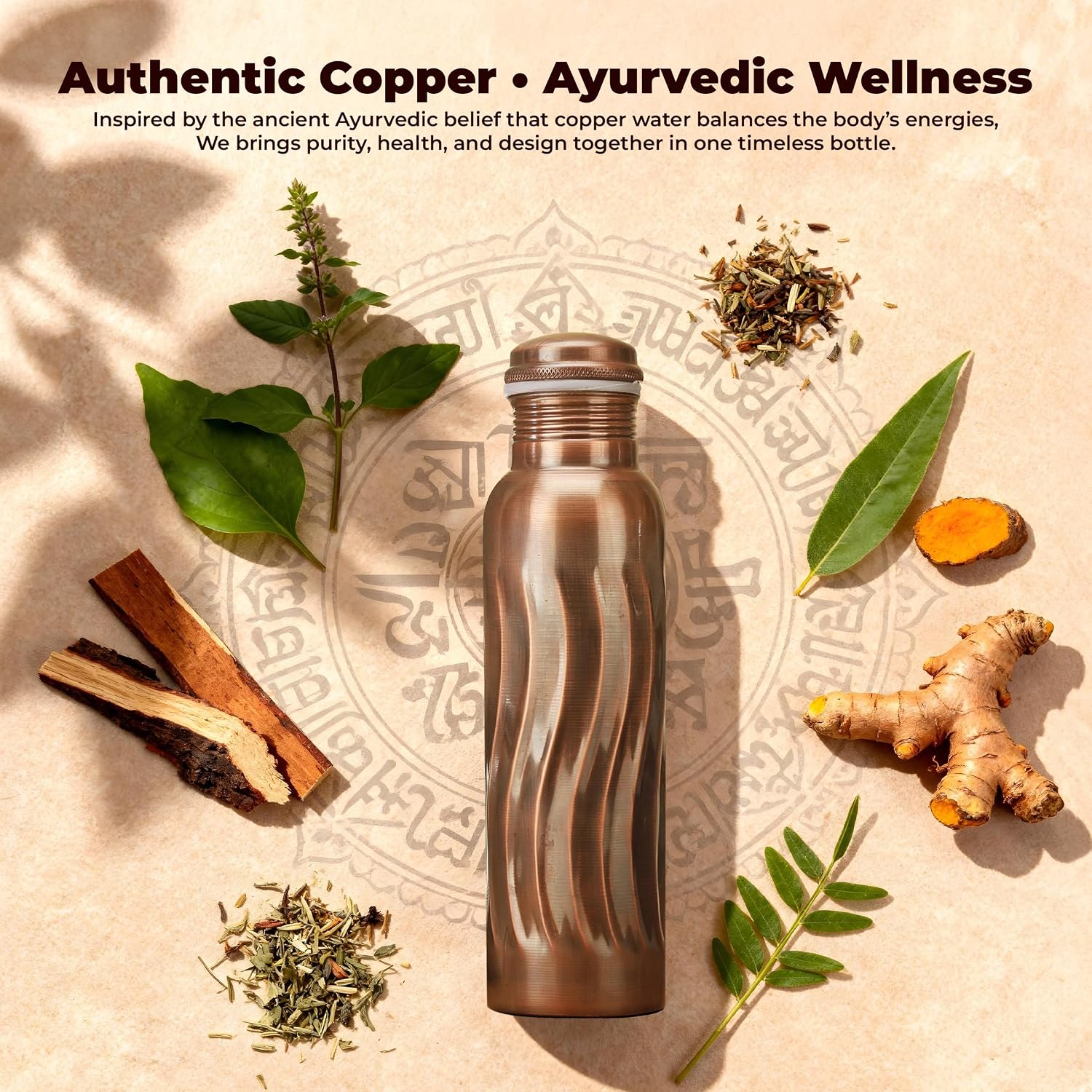Antique Copper Water Bottles 1 - Ayurvedic & Herbal Wellness Kits recension och pris
